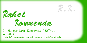 rahel kommenda business card